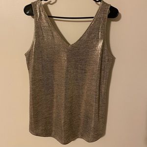 White House Black Market shiny gold tank top. NWOT